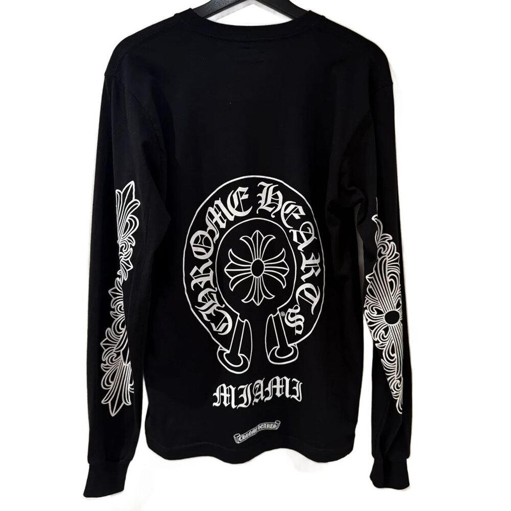 Authentic Chrome Hearts Miami Long Sleeve Shirt – Black – Men’s Medium